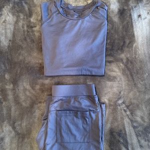 Athleisure Gray Matching Set Top Size S Bottom Size L
